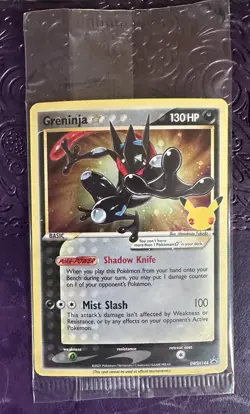 Pokemon TCG Greninja Gold Star SWSH144 Celebrations Black Star Promo Card Sealed - Image 1