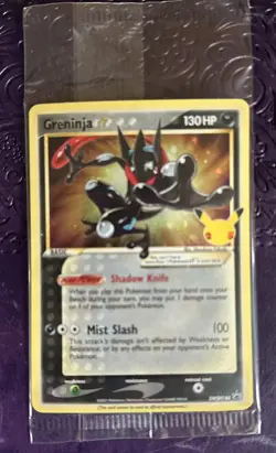 Pokemon TCG Greninja Gold Star SWSH144 Celebrations Black Star Promo Card Sealed - Image 2