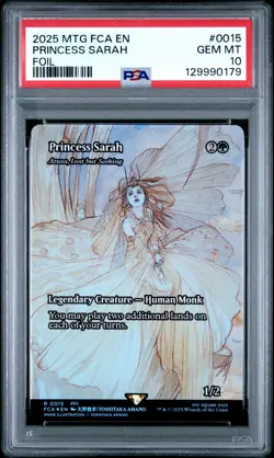 2025 MTG FINAL FANTASY: THROUGH THE AGES FOIL #0015 PRINCESS SARAH PSA 10 - Image 1