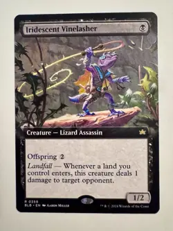 MTG Iridescent Vinelasher Extended Art - Bloomburrow #359 - Image 1