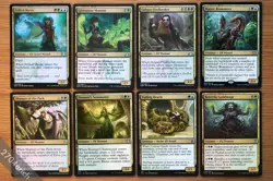 MTG Set of 8 Popular GOLD Elf Creatures *NM* Magic Elves Group Deck Building - Image 1