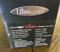 Ultra Pro Gaming Satin Tower Deck Box Jet Black Premium Hard Shell Snap Fit 74427841737 - Image 3