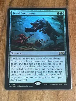 Feral Encounter Foil - WOE 0169 - NM, Mint - MTG Magic - Image 1