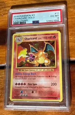2016 POKEMON XY EVOLUTIONS #11 CHARIZARD-HOLO PSA 6 - Image 1