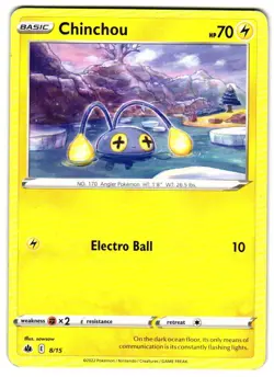 Pokemon McDonald's Promos 2022 Chinchou - 8/15 #008/015 LP Promo - Image 1