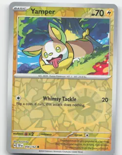 Yamper #058/162 Reverse Holo Pokemon Temporal Forces Near Mint or Better - Image 1