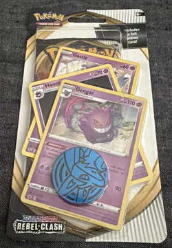 Pokemon TCG Sword & Shield Rebel Clash Blister Pack Gengar - New, Sealed / MINT - Image 1