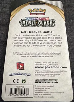 Pokemon TCG Sword & Shield Rebel Clash Blister Pack Gengar - New, Sealed / MINT - Image 2