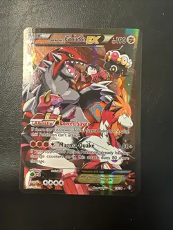 Pokemon TCG Full Art Ultra Rare Holo Groudon Ex Team Magmas 2015 NM D - Image 1