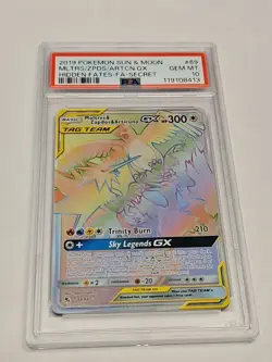2019 Pokemon Sun And Moon Tag Team Moltres & Zapdos & Articuno GX Secret PSA 10 - Image 1