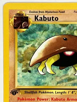 Kabuto NM 50/62 1st Edition Fossil Pokemon TCG Regular - Image 3