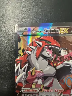 Pokemon TCG Full Art Ultra Rare Holo Groudon Ex Team Magmas 2015 NM B - Image 2