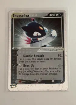 Pokemon TCG Sneasel EX 103/109 EX Ruby & Sapphire Ultra Rare Holo - Image 2