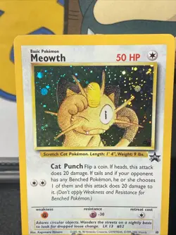 Meowth 10/53 Pokemon TCG Wotc Game Boy Stamped Black Star Promo Vintage Holo - Image 3