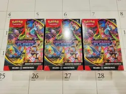 THREE - POKEMON MEGA EVOLUTIONS PHANTASMAL FLAMES BOOSTER BUNDLES - Image 1