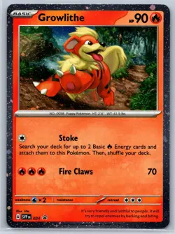 Growlithe Paldea Evolved SVP024 Blister Promo Cosmos Holo Pixel Pokemon Card NM - Image 1