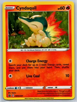 Cyndaquil - Black Star Promo SWSH221 Collector Chest Cosmos Holo Pokemon Card NM - Image 1