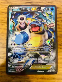 PLAYED! Blastoise EX (XY122) Red & Blue Collection Promo Standard Pokemon Card! - Image 1
