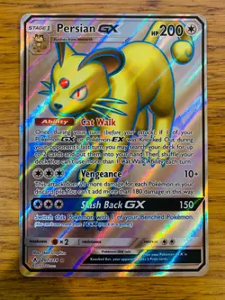 NEAR MINT! Persian GX (207/214) Unbroken Bonds Full Art Ultra Rare Pokemon Card! - Image 1