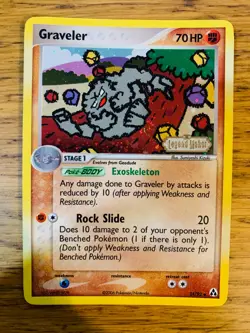 NEAR MINT! Graveler (34/92) Stamped Reverse Holo EX Legend Maker Pokemon Card! - Image 1