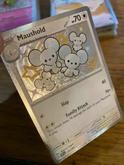 NM! Maushold (210/091) Paldean Fates Baby Shiny Rare Pokemon Card! FREE P&P! - Image 3