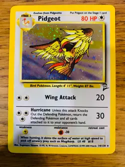 Pidgeot (14/130) Holo Base Set 2 Pokemon Card! FAST & FREE P&P! - Image 1