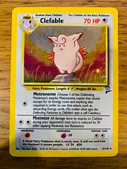 Clefable (5/130) Holo Base Set 2 Pokemon Card! FAST & FREE P&P! - Image 1