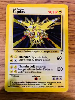 Zapdos (20/130) Holo Base Set 2 Pokemon Card! FAST & FREE P&P! - Image 1