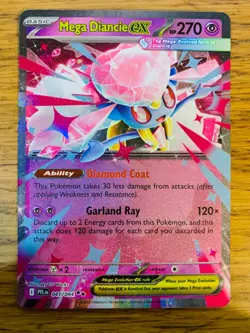 NM! Mega Diancie ex (041/094) Phantasmal Flames Double Ultra Rare Pokemon Card! - Image 1
