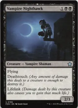 Vampire Nighthawk U Foundations 186 NM MTG - Image 1