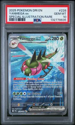 2025 POKEMON DRI EN-DESTINED RIVALS SPECIAL ILLUSTRATION RARE YANMEGA EX PSA 10 - Image 1