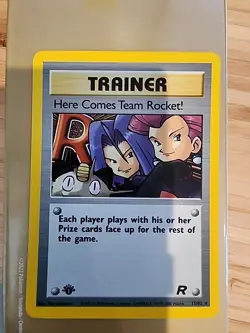 1st Edition Here Comes Team Rocket 15/82 Pokemon Card Holo Trainer - Image 1
