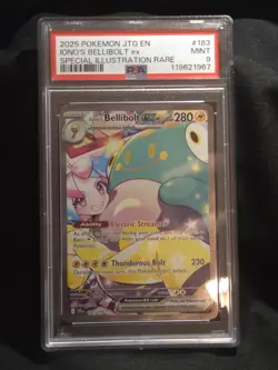 2025 POKEMON JTG SPECIAL ILLUSTRATION RARE #183 IONO'S BELLIBOLT EX PSA 9 - Image 1