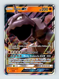 Onix GX - 36/68 - S&M Hidden Fates - LP - Holo - Pokemon TCG - Image 1