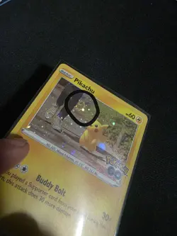 Pokemon Card Pikachu 027/078 Pokemon Go Swirl Holo Near Mint - Image 3