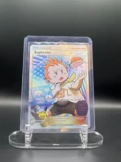 Sophocles 146/147 Pokemon Burning Shadows Ultra Rare NM Full Art Trainer - Image 1