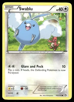 Pokemon Tcg Swablu #103 Pokemon Legendary Treasures LP - Image 1
