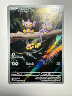 Pokemon TCG Aipom Paradox Rift 211/182 Holo Illustration Rare Card NM Condition - Image 1