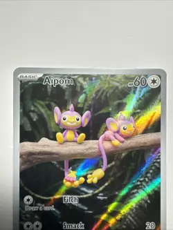 Pokemon TCG Aipom Paradox Rift 211/182 Holo Illustration Rare Card NM Condition - Image 2