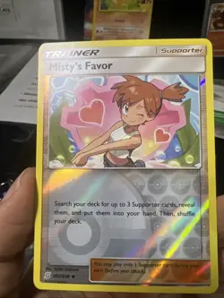 2019 Pokemon Card Misty's Favor REVERSE HOLO card Unified Minds 202/236 -NM - Image 1