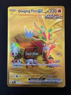 Pokemon TCG - Gouging Fire ex 214/162 - Temporal Forces - Holo Hyper Rare Card - Image 1