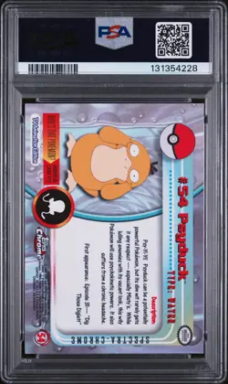 2000 TOPPS CHROME POKEMON T.V. SPECTRA #54 PSYDUCK PSA 8 - Image 2