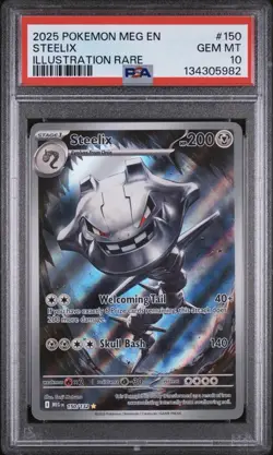 Pokemon PSA 10 GEM MINT STEELIX 150/132 (IR) Mega Evolution English - Image 1