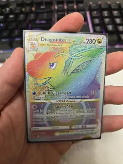 Dragonite VSTAR 081/078 Full Art Rainbow Secret Rare pokemon GO Card - Image 1