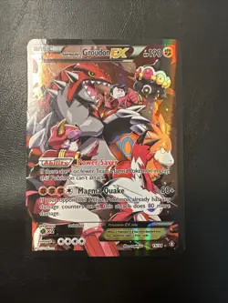 Pokemon TCG Full Art Ultra Rare Holo Groudon Ex Team Magmas 2015 NM F - Image 1