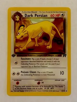?? Dark Persian 1st Edition Non Holo Foil WOTC Pokemon 1999 Card 42/82 Rocket - Image 1