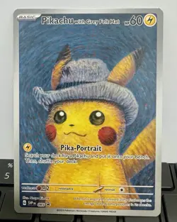 2023 Pokemon SVP Black Star Promo #085 Van Gogh Pikachu with Grey Felt Hat - Image 1