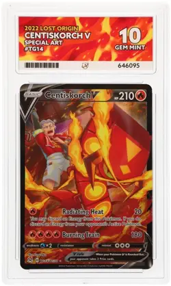 ACE 10 Centiskorch V TG14 Lost Origin Holo Pokemon Card - Gem Mint - Image 1