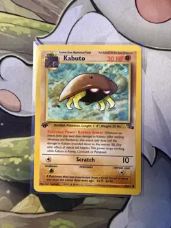 First Edition Kabuto Fossil Common #50/62 Pokemon Trading Card Game - Image 1