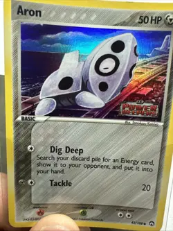 Aron 42/108 Power Keepers Reverse Holo LP Pokemon Card - Image 4